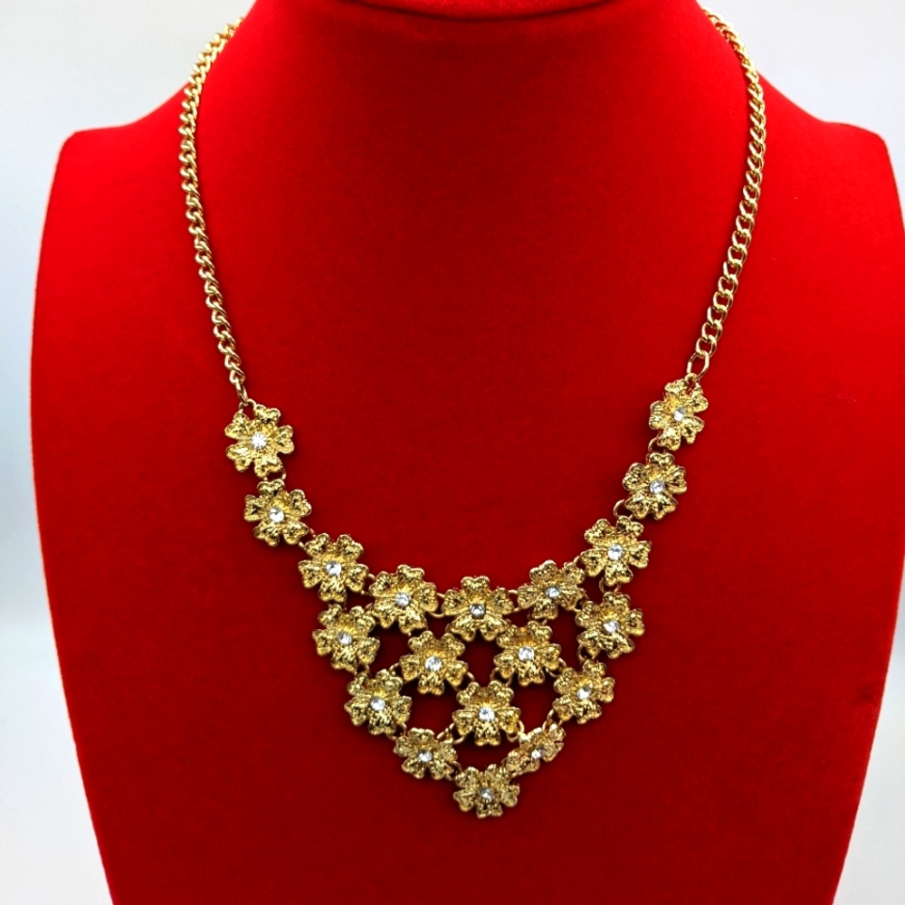 INC Gold-tone Flower Necklace
